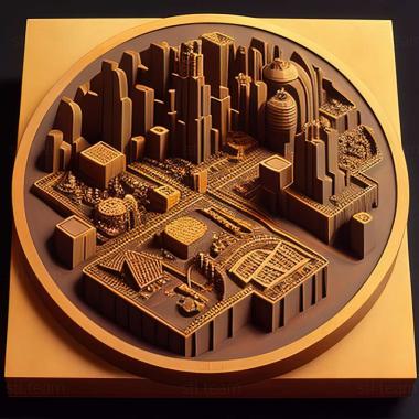 3D model SimCity 1989 game (STL)